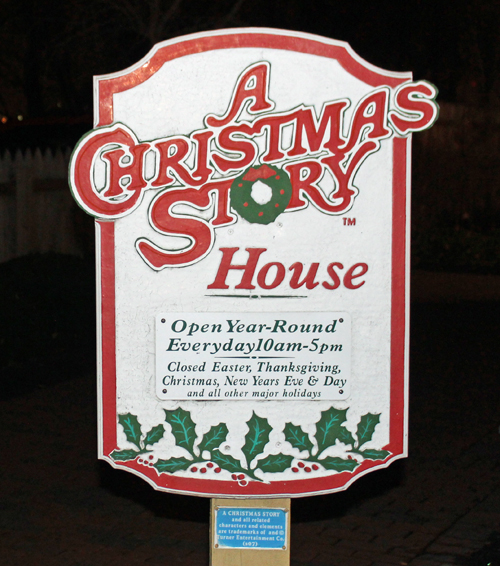 A Christmas Story House sign